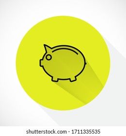 icono de vector de banco piggy. lorem ipsum Flat Design JPG