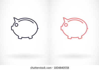 Piggy Bank Vektorsymbol. lorem ipsum flaches Design JPG