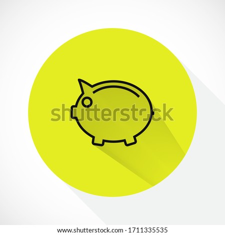 piggy bank vector icon. lorem ipsum Flat Design JPG