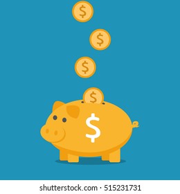 Piggy Bank Vector Illustration