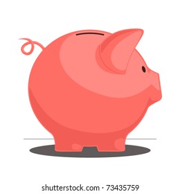 Piggy Bank. Vector Illustration.