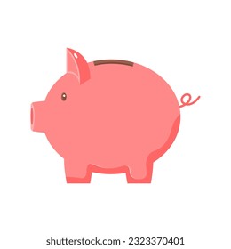piggy bank vector illustration. icon of saving money. banking or investment concept