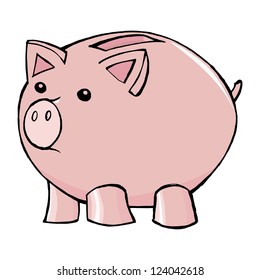 piggy bank, vector image