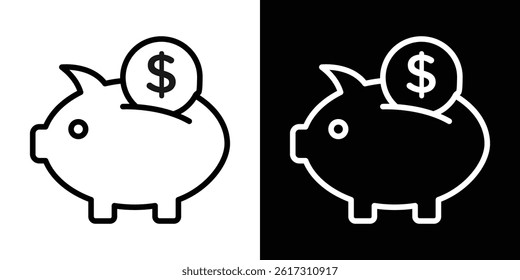 Piggy bank vector for web and mobile app. Symbol isolated.