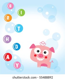 piggy birthday greeting