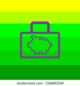 Piggy case vector icon