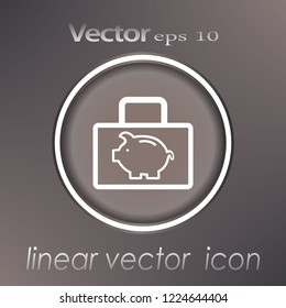 Piggy case vector icon