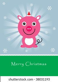 piggy christmas greeting