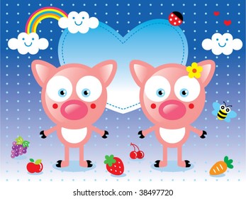 piggy couple garden