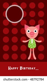 piggy doodle greeting