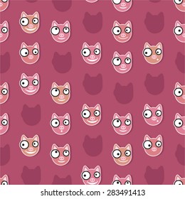 Piggy emoticons vector background