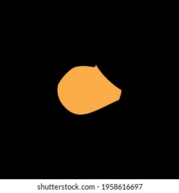 Piggy flat icon. Simple style bank company poster design background symbol. Logo design element. T-shirt printing. Vector for sticker.
