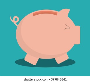 Piggy icon design, vector illustration