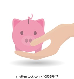 piggy icon design , vector illustration