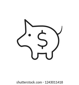 piggy icon vector