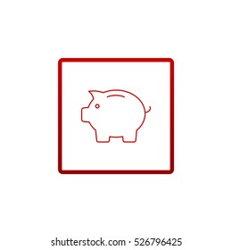  Piggy icon Vector. 