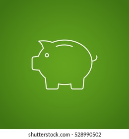  Piggy icon Vector. 