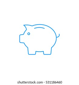  Piggy icon Vector. 