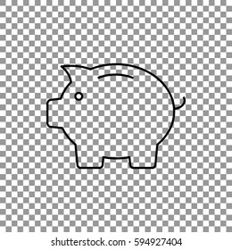  Piggy icon Vector. 