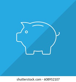  Piggy icon Vector. 