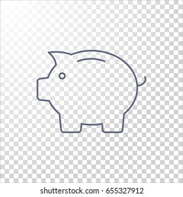  Piggy icon Vector. 