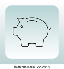 Piggy icon Vector. 