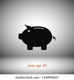piggy icon, Vector EPS 10 illustration style