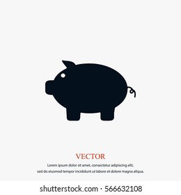 piggy icon, Vector EPS 10 illustration style