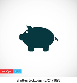 piggy icon, Vector EPS 10 illustration style