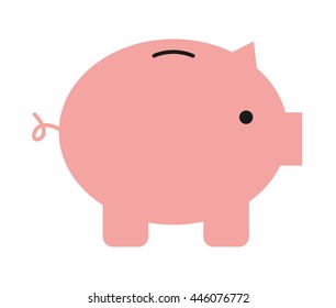 piggy  isolated icon design, vector illustration  graphic 
