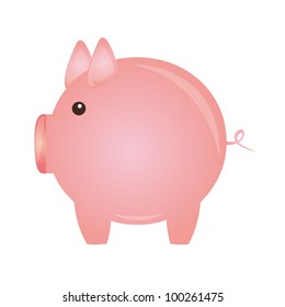 piggy isolated over white background. vector illustration