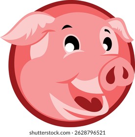 Piggy Logo Cartoon Character. Vector logo illustration	