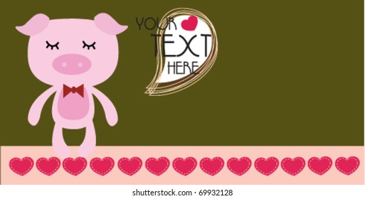 piggy love card 1
