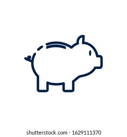 Piggy of money financial item banking commerce market payment buy currency accounting and invest theme Vector illustration