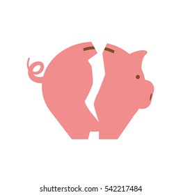 Piggy money savings icon vector illustration graphic design