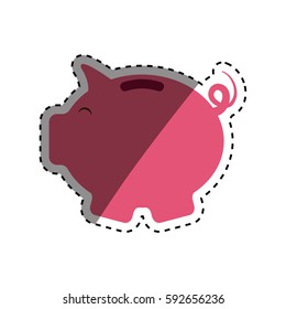 Piggy money savings icon vector illustration graphic design