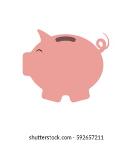 Piggy money savings icon vector illustration graphic design