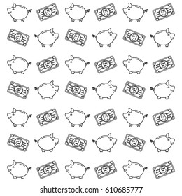 Piggy money savings icon vector illustration graphic design
