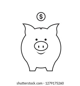 Piggy moneybox isolated vector
