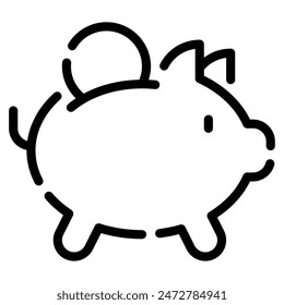 Piggy Peek icon for web, app, infographic, etc