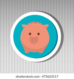 piggy saving money coin vector illustration eps 10