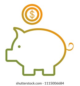 piggy savings with coins