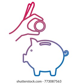 piggy savings with coins