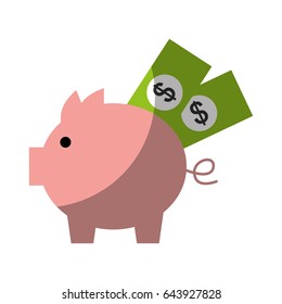 piggy savings isolated icon