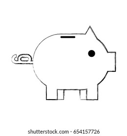 piggy savings isolated icon