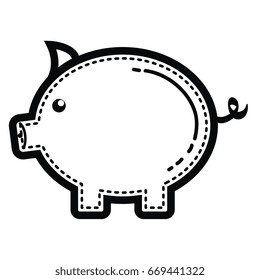piggy savings isolated icon