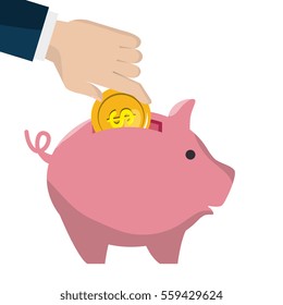 piggy savings money icon