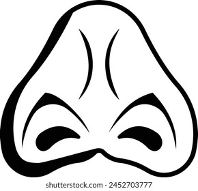 Piggy or Short Over-Rotated Nose concept, Complex Cartilages reconstruction vector icon design, Cosmetology or Cosmetologist Symbol, esthetician or beautician Sign, Beauty treatment stock illustrati