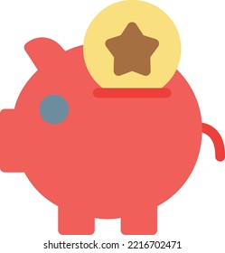 piggy Vector illustration on a transparent background. Premium quality symmbols. Line Color vector icons for concept and graphic design.