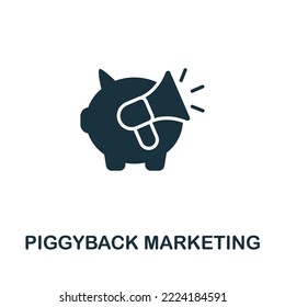 Piggyback Marketing icon. Monochrome simple Global Business icon for templates, web design and infographics